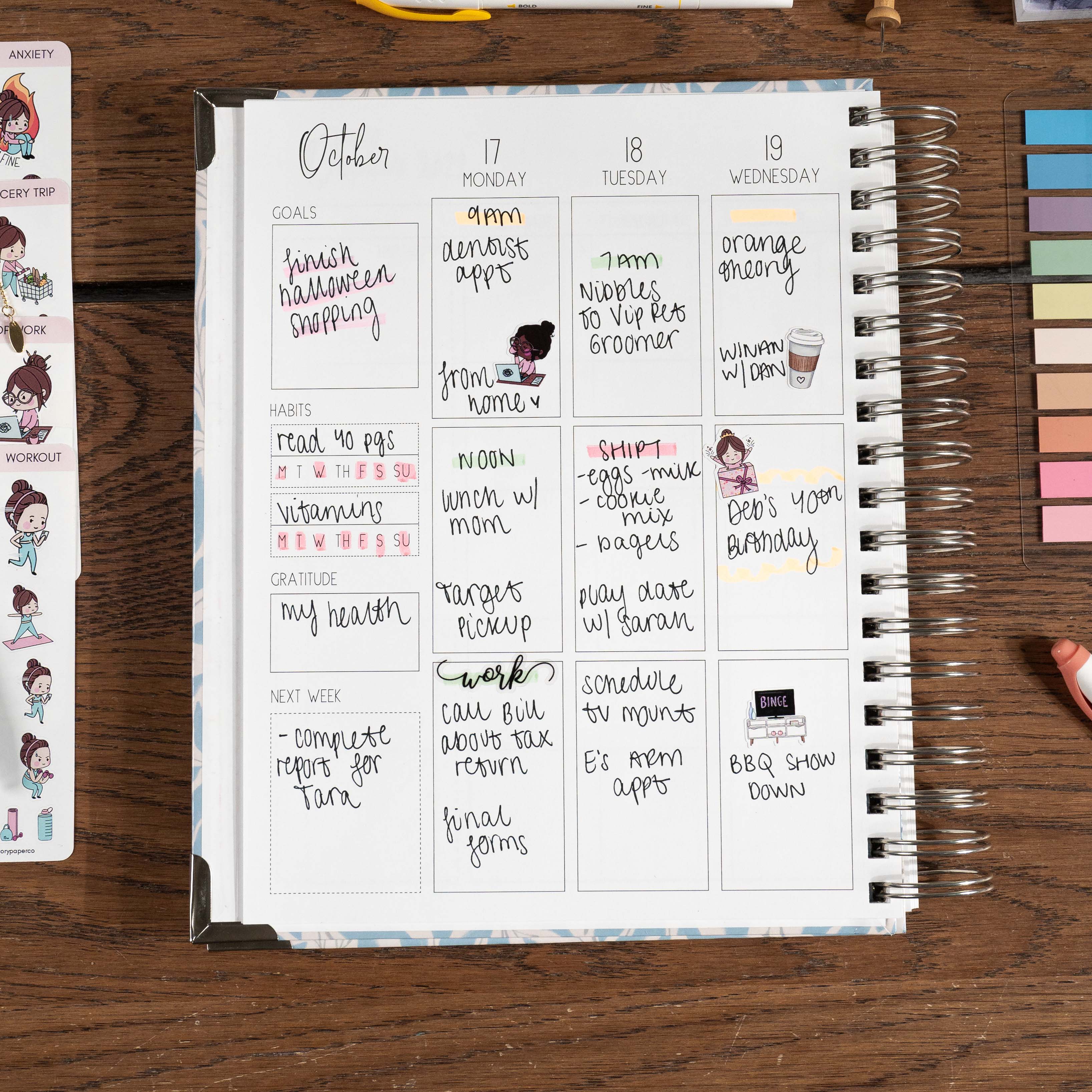 Vertical Weekly Planner