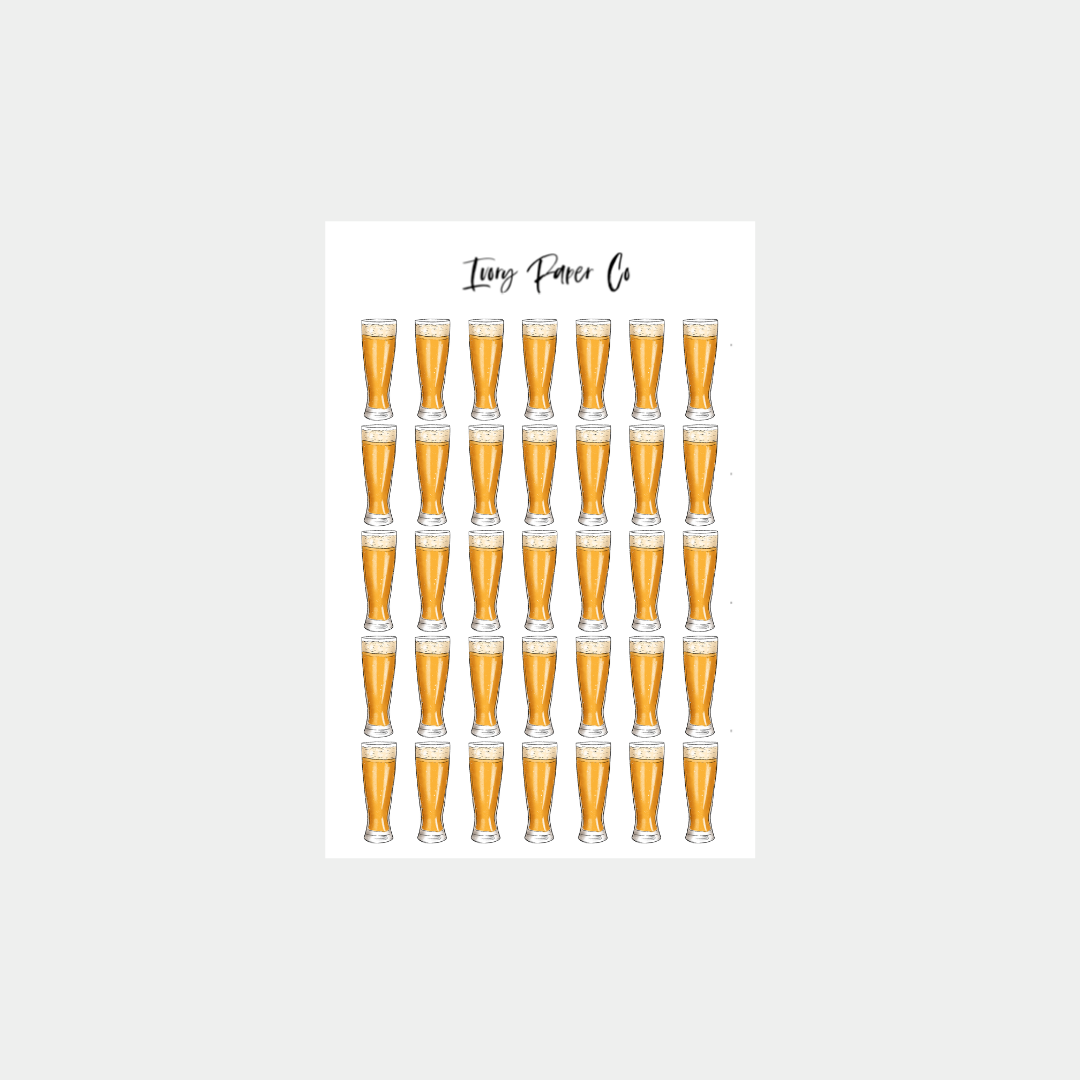 Beer Icon Sticker Sheet – Ivory Paper Co
