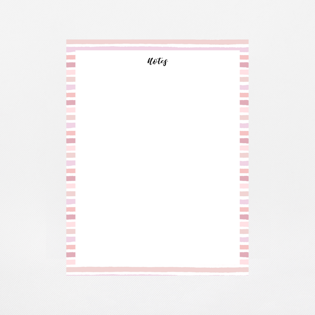 Pretty Stripes Notepad – Ivory Paper Co