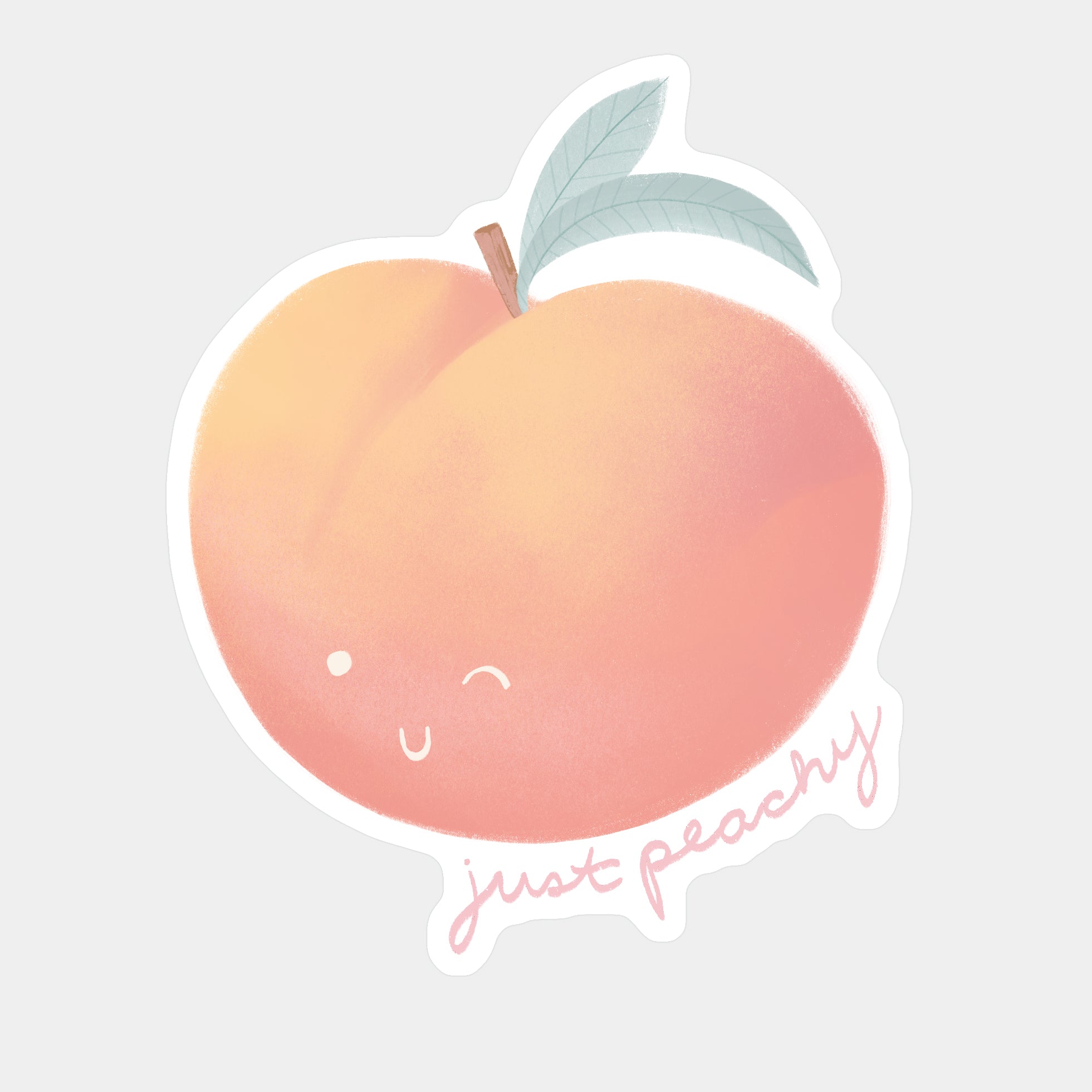 Clear Peach Sticker | Laptop Stickers | 3x2.4 in – Ivory Paper Co
